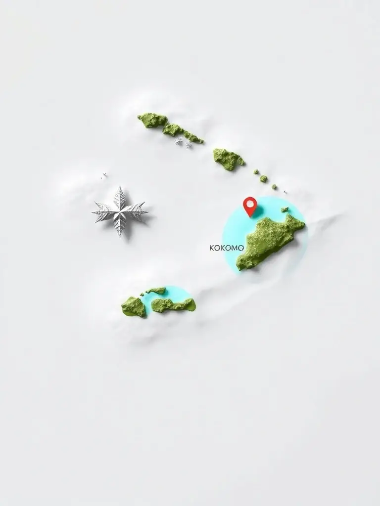 A highlighted section of the Fiji map showing the Outer Islands, specifically Laucala and Kokomo, emphasizing their ultra-private and luxurious offerings.