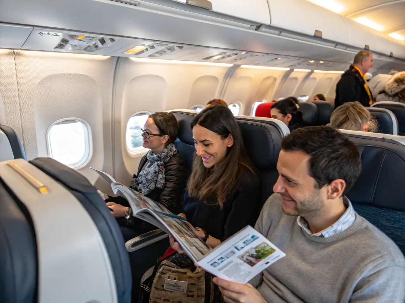 A digital illustration showing an airplane being delayed on the tarmac, with frustrated passengers looking out the windows, emphasizing the inconvenience of flight delays.