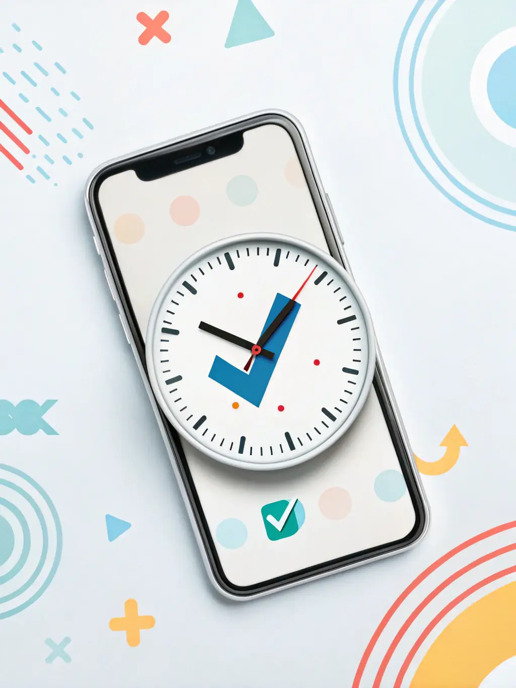 A golden icon depicting a clock with a checkmark, symbolizing no waiting time for airport transfers.